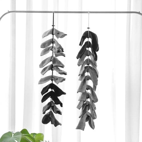 Multi-layer Socks Drying Rope Clothes Artifact Clothes Hanging Underwear Lanyard Multi-function Balcony Tools