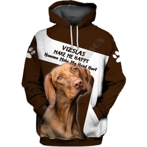 Vizslas 3D Hoodies Printed Pullover Men For Women Funny Sweatshirts Sweater Animal Hoodies Drop Shipping 22