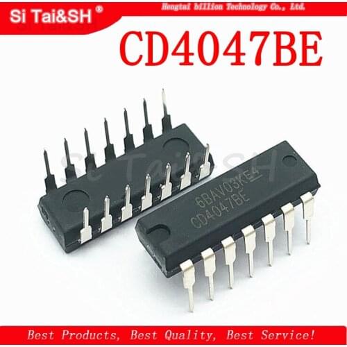 10PCS CD4047BE DIP14 CD4047 DIP new and original IC Logic-multi-frequency oscillator