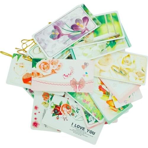 10pcs/pack Romantic Flower Series Kawaii Gilding Small Greeting Cards Creative Postcard Kids Gifts