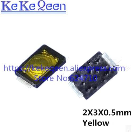 2x3x0.5mm 2*3*0.5mm Yellow Thin film press key switch Push Button Switch SMD Tact Switch Film switch of mobile camera