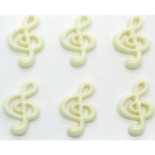 50Pcs Resin Beige Note Decoration Crafts Flatback Cabochon Scrapbooking Fit Hair Clips Embellishments Beads Diy