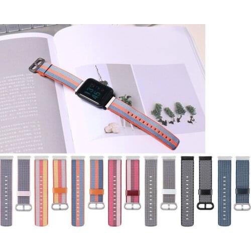 7 colors nylon bracelet convas Watch strap for Xiaomi Huami AMAZFIT Bip 20MM high quality nylon Band for Huami strap