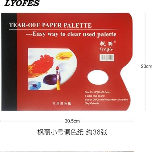 A4/8K Disposable Tear-Off Palette Paper Paint Palette Paper Pad For Artist Gouache Acrylic Oil Painting Watercolor Art Supplies