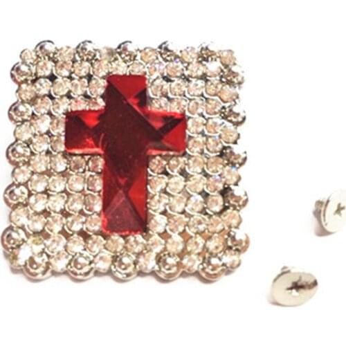 Antique Cross Belt Concho Screwback Rhinestone Concho Leathercraft for Belt DIY Hardware Crystal Belt Accessories