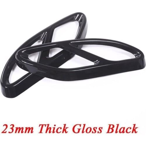For Mercedes Benz 2pcs Exhaust Muffler Cover Trim Moulding Black Stainless Steel Support GLC GLE GLS C E Class