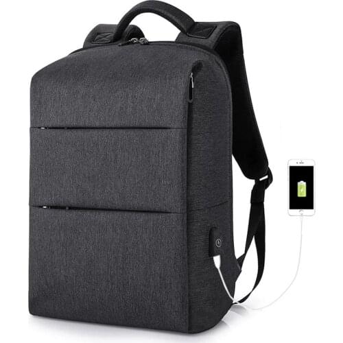 KAKA Casual Men Backpack for Laptop 15.6" Mochila Bookbag Water Resistant USB Charge Backpack Male School backpack teens women