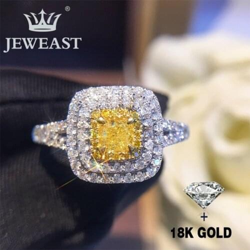 Natural Diamond 18K Gold Pure Gold Ring Beautiful Gemstone Ring Good Upscale Trendy Classic Party Fine Jewelry Hot Sell New 2020