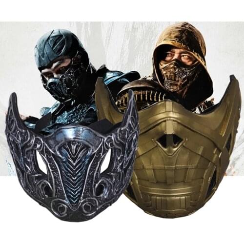 Mortal Kombat 11 Ruin Sub-Zero Kuai Liang Scorpion Hanzo Hasashi Cosplay Costume Prop PVC Face Gas Mask Halloween Party