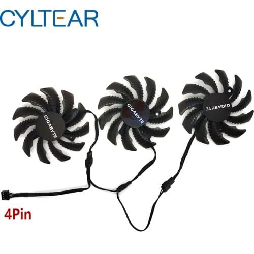 3pcs/set PLD08010S12HH Cooling Fan Gigabyte AORUS GTX 1060 1070 1080 G1 GTX 1070Ti 1080Ti 960 970 980Ti Video Card Cooler Fan