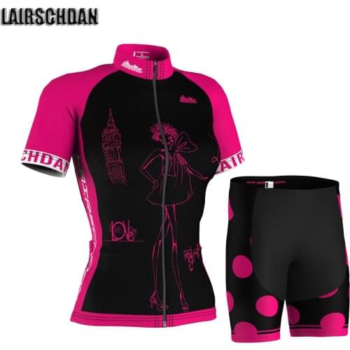 LairschDan woman cyclist outfit bicycle clothing 2021 summer bike jersey shorts set cycling clothes mallot ciclismo mujer verano
