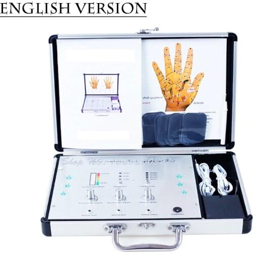 Microcomputer hand physiotherapy instrument palm acupuncture point detector multi-function meridian massage instrument