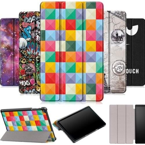 New Printed 3-Fold Smart Stand Case For Samsung Galaxy Tab A 10.1inch 2019 Tablet Case Cover for Samsung Tab SM-T510 T515 Funda