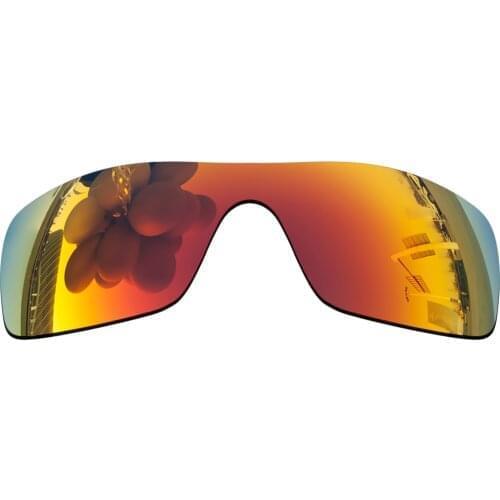 Polarized Sunglasses Replacement Lenses for-Batwolf OO9101 Frame - Fire Red