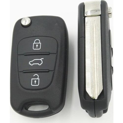 With Symbol 3 Button Replacement Car Remote Case Fob Cover For Kia K2 K3 K5 Carens Cerato Forte Key Shell Right Groove on Blade