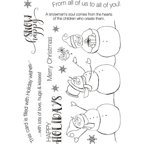 Snowman Transparent Clear Silicone Stamp/Seal for DIY scrapbooking/photo album Decorative clear stamp A5046