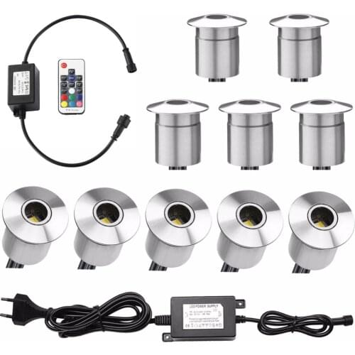 Outdoor Light Inground IP67 12V Low Voltage Waterproof LED Deck Step Stair Underground Garden Light Wall Floor Lamp 10pcs/lot