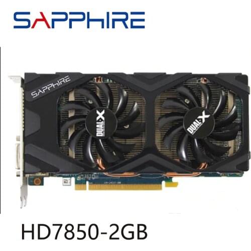 Used SAPPHIRE HD7850 2GB Video Cards GPU For AMD Radeon HD7850 2GB Graphics Cards GDDR5 Desktop Computer PC Gaming HDMI DVI