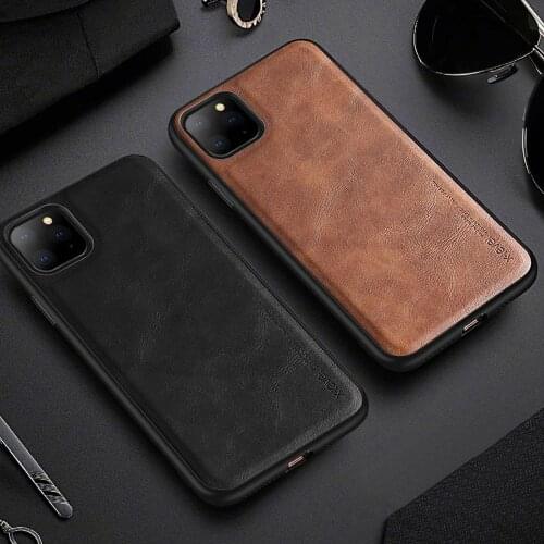 Vintage Leather Phone Case For iPhone 11 12 Pro Max Mini 7 8 Plus SE2 Men Luxury Shockproof Back Cover For iPhone X XR XS Max
