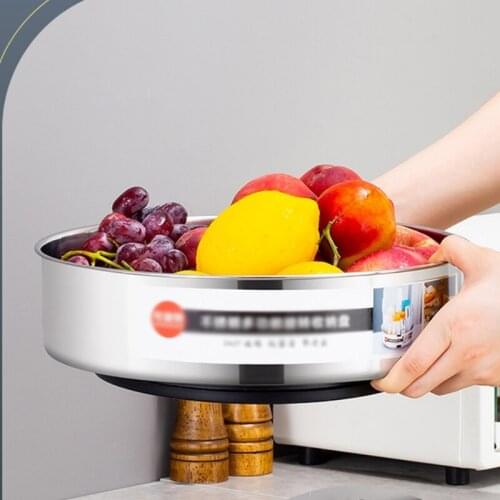 1/2 Tier Lazy Susan Turntable Cabinet Organizer 360 Degree Rotating Spice Rack Non-Skid Spinning Holder for Kitchen