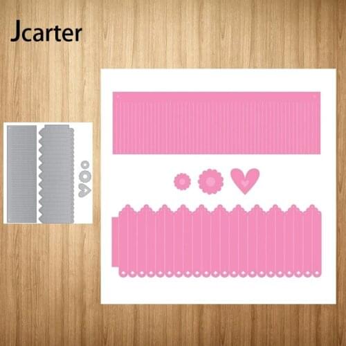 2021 Folded Stripe Frame Metal Cutting Dies Shape for Scrapbooking Craft Die Cut Stencil Card Make Mould Sheet Decoration Design