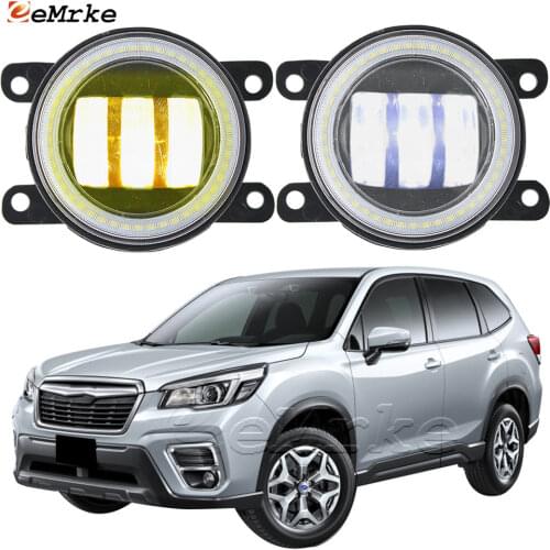 2x Led Angel Eye DRL for Subaru Forester 2020 2019 2018 Forester SJ 2016 2017 LED Fog Lights Lamp Lens Daytime Running Light