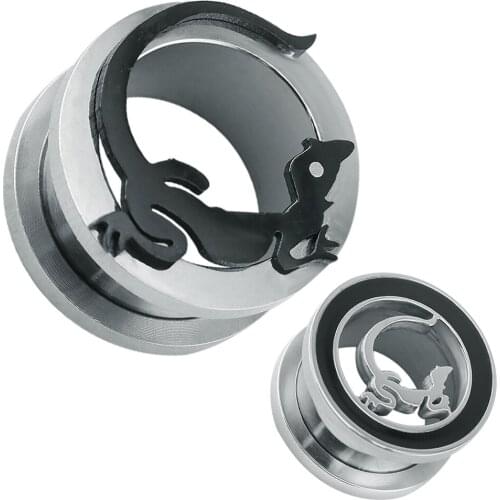 8-16mm Stainless Steel Ear Tunnel Expander Lizard Gecko Ear Plug Flesh Tunnel Ear Stretcher Women Men Ear Piercing Body Jewelry