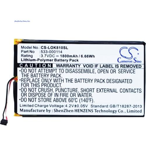Cameron Sino 1800mAh Battery 533-000114 for Logitech IIIuminated Keyboard K810, K810