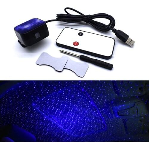 Automobile Interior Refitting Atmosphere Lamp Ceiling Decorative Lamp LED Sky Star Belt Rotating Star Car Projector
