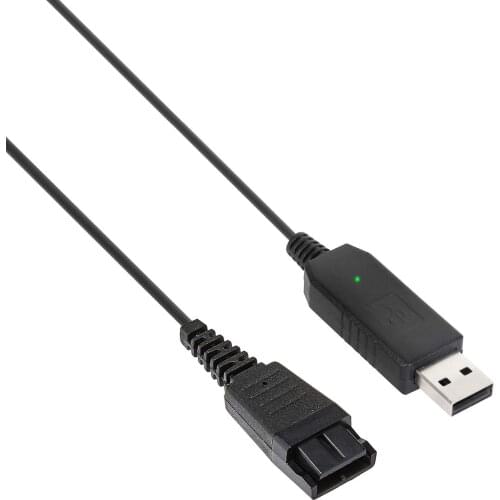 Quick Disconnect to USB headset Adapter QD Cable Adaptor for Jabra GN Headsets