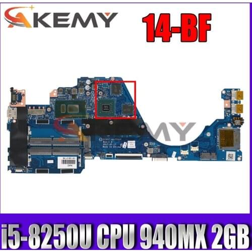 For HP 14-BF Laptop motherboard With SR3LA i5-8250U CPU 940MX 2GB GPU DCM42 LA-F035P 940760-601 940760-001 MB 100% Tested