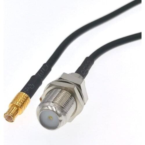 F Female Jack Nut Bulkhead To MCX Male Plug RG174 Cable RF Jumper Pigtail 8" 20CM