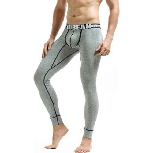 Seobean Brand Mens Cotton Long Johns Male Homewear Pants Fashion Warm Leggings Sexy Man Bodysuit Underpants
