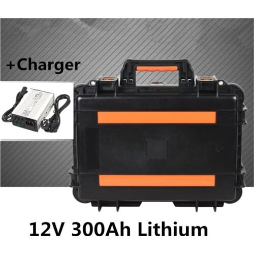 12V 300Ah lithium li ion battery pack for motor home camper caravan autocaravana solar system solar panel+20A charger