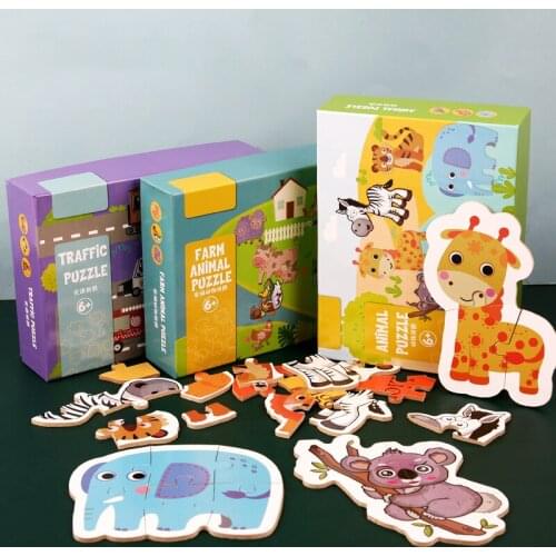 New Wooden Three-dimensional Box Large Childrens Puzzle Childrens Early Education Puzzle Wooden Puzzle Toys