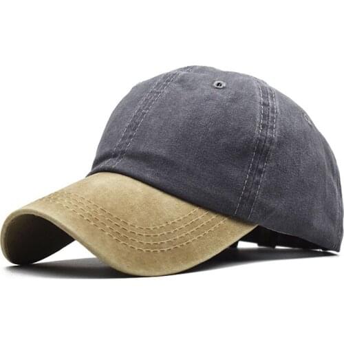 Parent-child washed pure cotton solid color light board baseball cap mens stitching baseball cap