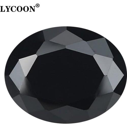 Wholesale 100pcs/lot 2x3mm 3x4mm 3x5mm 4x6mm 5x7mm 6x8mm Great quality Cubic Zirconia black oval shape perfect cut CZ stone