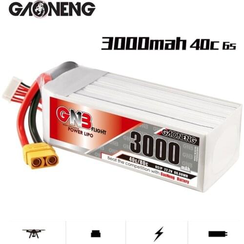 Original GNB 3000mAh 22.2V 6S 40C/80C Lipo Battery For RC Helicopter Quadcopter FPV Racing Drone Parts Any plug can be selected