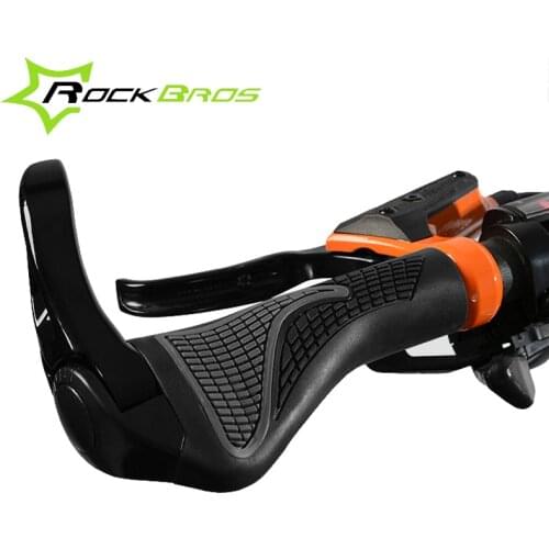 Rockbros Fashion Mountain MTB Cycling Bike Bicycle Lock-On Handlebar Grips With Bar Ends Aluminum Barend HandlBar Bicycle Grips