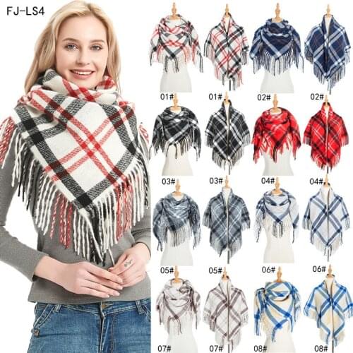 Hot 2020 new spring winter women scarf plaid warm cashmere scarves shawls and pashmina lady bandana wraps
