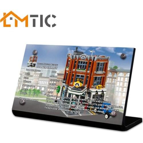 Acrylic material display stand brand suitable for 10264 model with creative corner garage building block toys