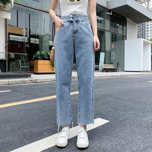 Woman Jeans Pants Spring 2021 High Waist Baggy Straight Trousers Pantalones Vaqueros Mujer
