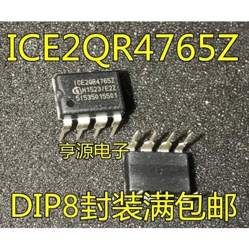 10~20pcslot ICE2QR4765 ICE2QR4765Z brand new original power chip DIP-8 straight plug 8 feet
