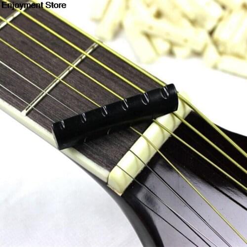 2Pcs Ivory Upper Guitar Bridge Nut Saddle For 6 String Acoustic Guitar Music Instrument Replacement Spare Part hot