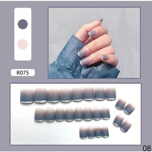 24Pcs Stiletto Shape Fake Nails Leopard Heart Nails Ladies Press On Designed False Nails Tips Overhead with glue