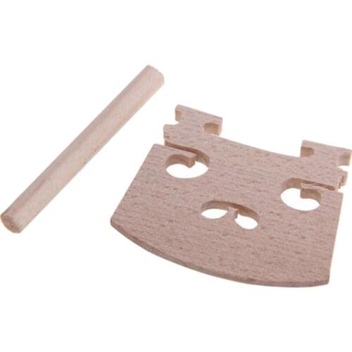 4/4 Violin Set Ebony Tailpiece Maple Bridge Chinrest Clamp Tuning Peg Endpin