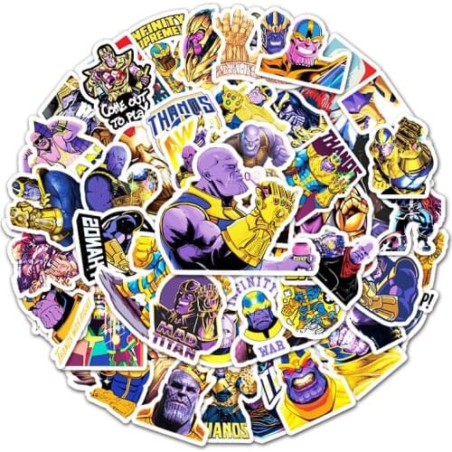51 Pcs/set Disney Thanos Stickers Cartoon Anime Figure the avengers Multifunctional Stick Notebook Graffiti Waterproof Sticker