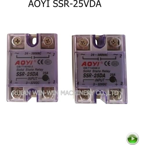 AOYI SSR-25DA ssr solid state relay voltage regulator control for film blowing machine