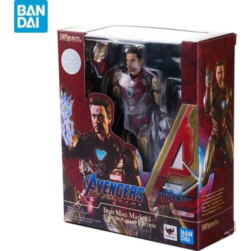 BANDAI Marvel Iron Man Edition Avengers: Endgame MK85 ironman Infinity Gauntlet S.H.F Action Figure Collectible Model Kids toys
