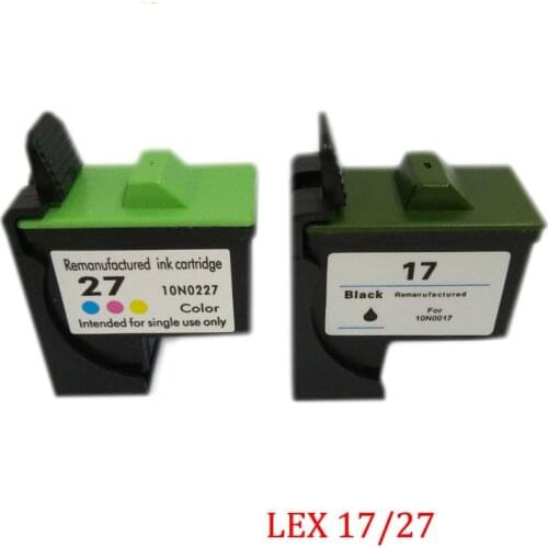 Vilaxh ink cartridge 17 27 For Lexmark 17 27 for Z605 Z615 X1100 X1150 X1270 i3 Z13 Z23 Z34 Z515 Z517 Z600 Z603 X2250 Printer